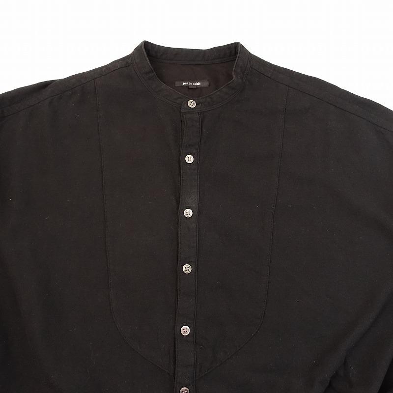 pas de calais //パドカレ *バンドカラーロングシャツワンピース*36 