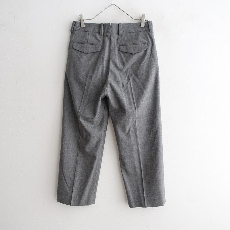 マーガレットハウエル MARGARET HOWELL *ウールタックパンツ*3グレー杢 