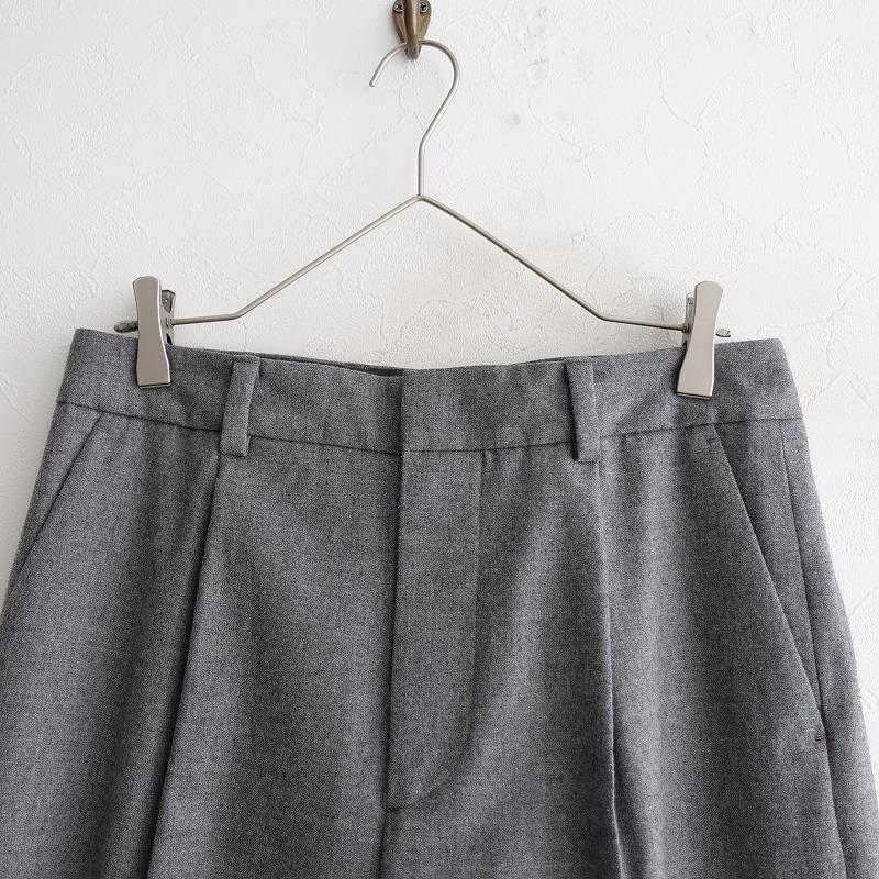マーガレットハウエル MARGARET HOWELL *ウールタックパンツ*3グレー杢 