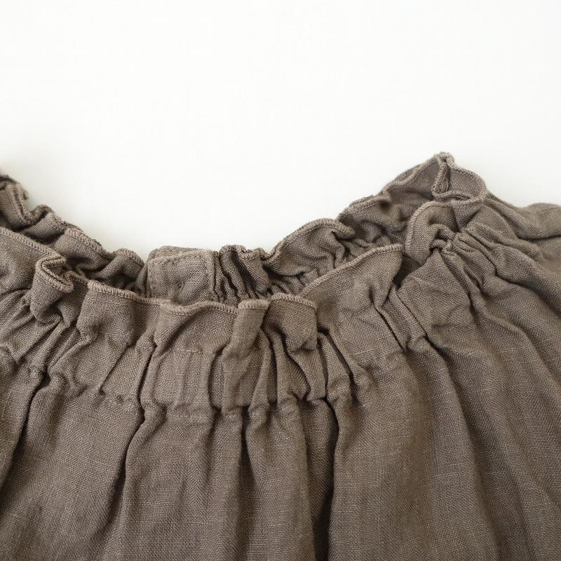 こま【美品】nest Robe ネストローブ　シャーリング nest Robe ネストローブ *フロントゴムシャーリングリネン切替