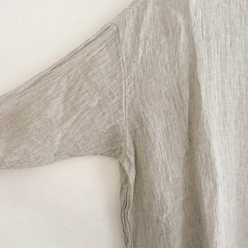 nest Robe（ネストローブ） *リネンピンストライプボートネック
