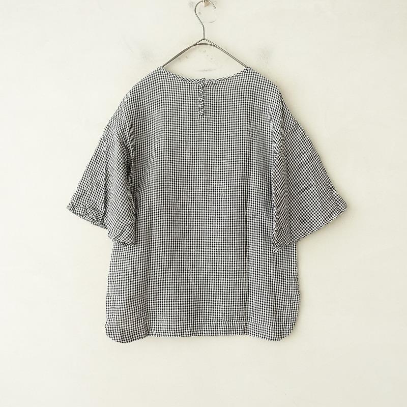 定価1.6万】アトリエナルセ atelier naruse *bell-sleeve linen blouse 
