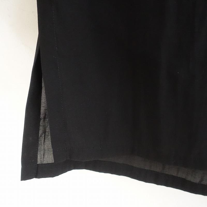 デパリエ DEPAREILLE *ビッグフリルカラーブラウス*38ブラック