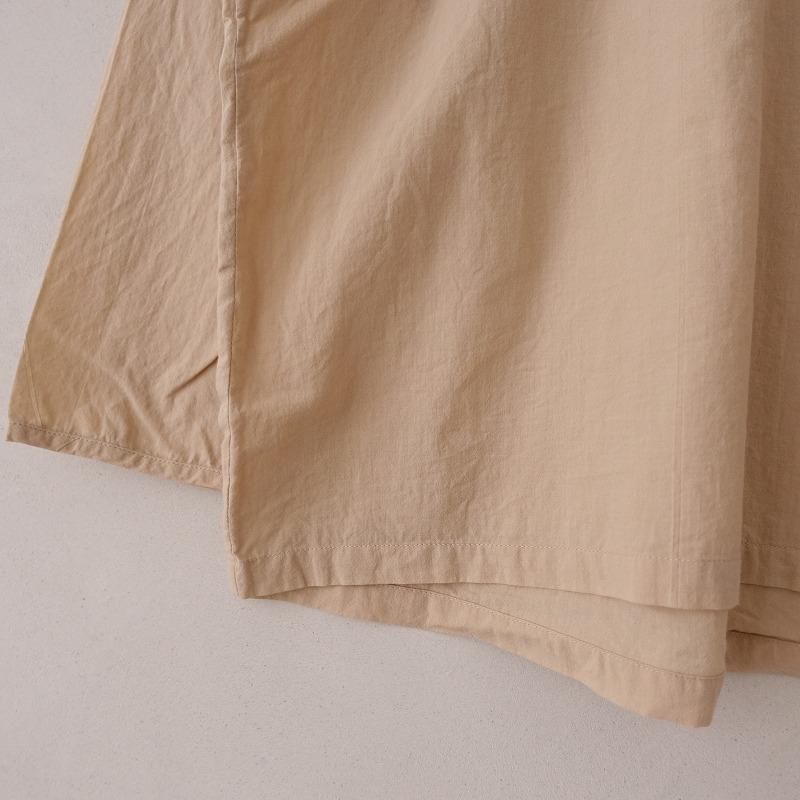 定価1.4万】ヨリ Yoli *SIMPLE BLOUSE*Fコットン布帛ベージュラウンド