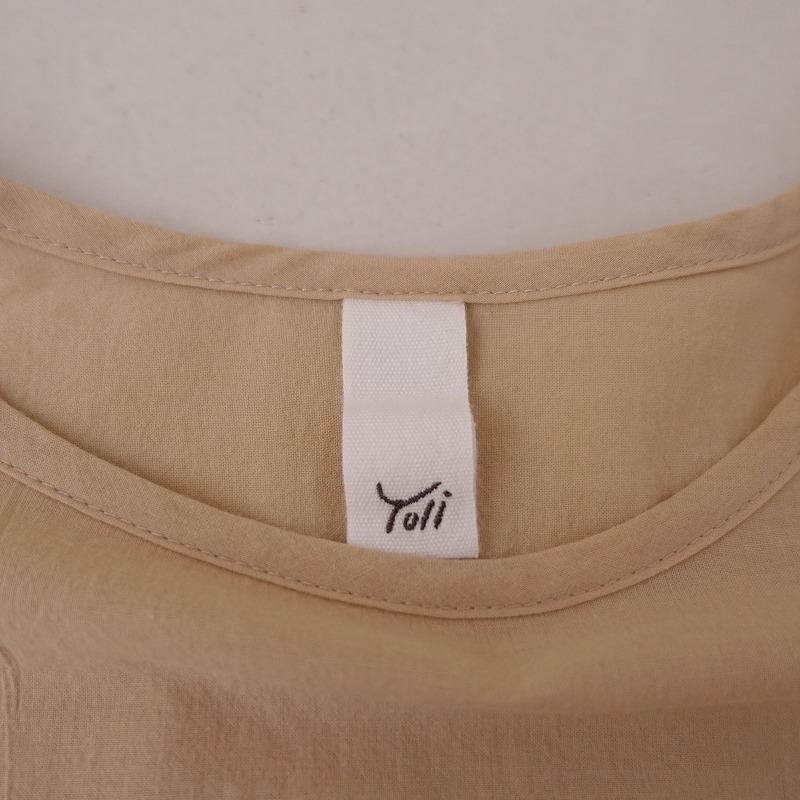 yoli simple blouse シンプルブラウス　ベージュ 定価1.4万】ヨリ Yoli *SIMPLE BLOUSE*Fコットン布帛ベージュ