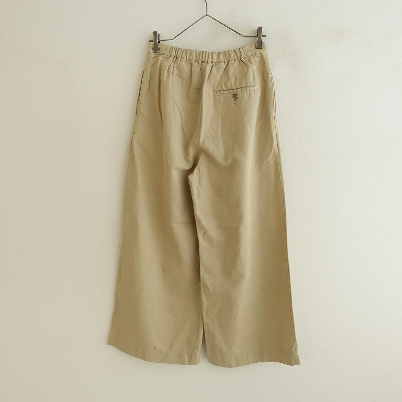 リゼッタ lisette パンツ リゼッタ Lisette *リネンコットンパンツ*36麻綿ベージュボタンフライ