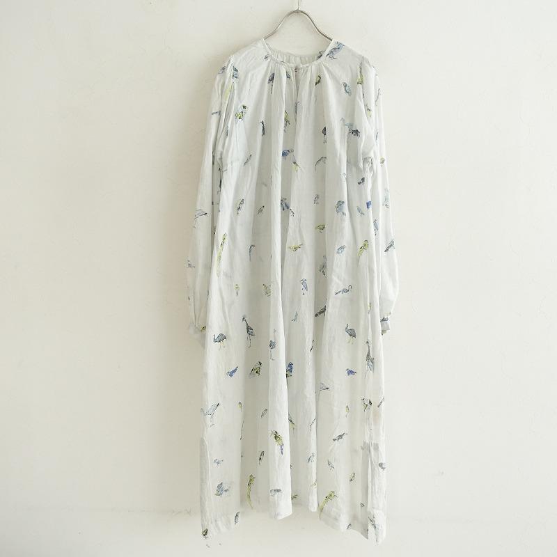 定価3.6万】ブノン BUNON *Birds Gather Dress*Fカディコットンシルク 