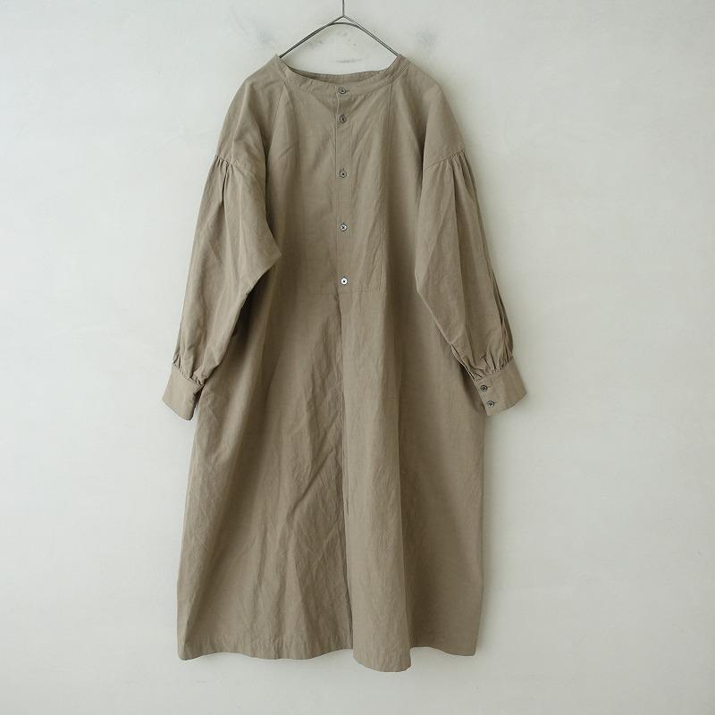 ジャーナルスタンダードラックス［F］日本製◎コットン◎ノーカラーVネックシャツ JOURNAL STANDARD LUXE（ジャーナルスタンダード ラックス