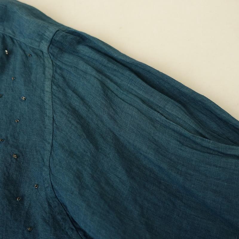 ✨新品✨45R✨ガーゼ裏毛のポロシャツ✨ネイビー✨Pâte à chou 45R梅雨もさらっと着られるポロシャツ: (並び順：新着順)｜45R