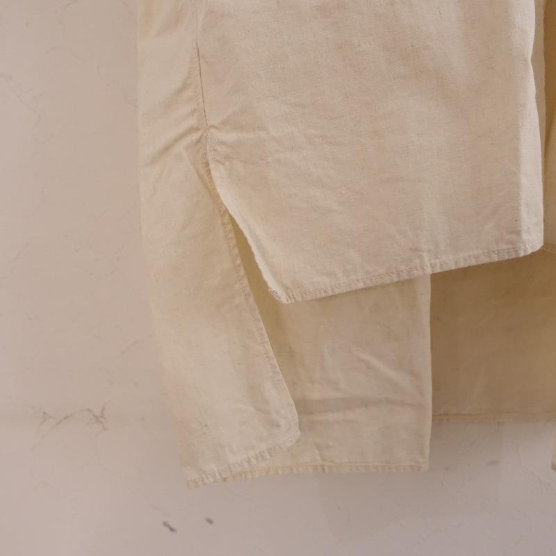 OUTIL ウティー *ROBE MINOT後染めピンタックワンピース*1ヘンプ綿