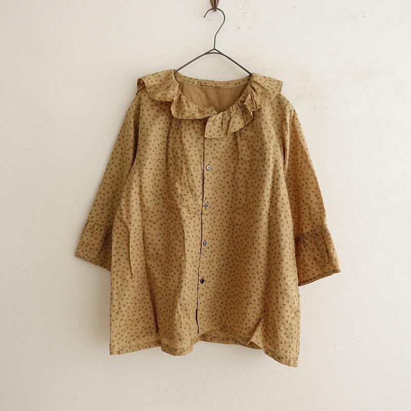 【極美品】Vlas blomme　セーラーケープブラウス　2023　ブラウン Vlas Blomme（ヴラスブラム） 【定価3万】ヴラスブラム *Light Cotton