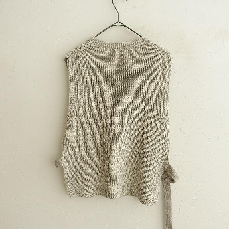 PRISTINE ヤク オーガニックコットン リブ タートルネック ニットベスト