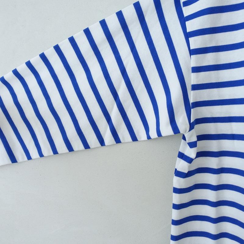 OUTIL ボートネック ストライプ長袖カットソー Outil ボートネック