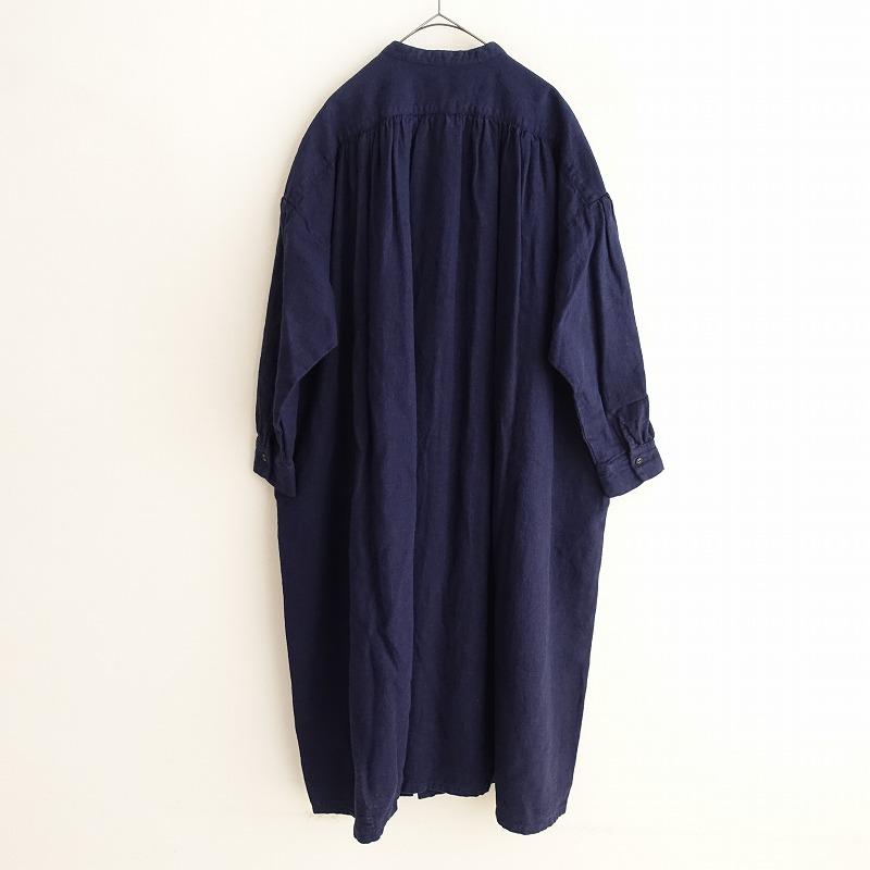 ネストローブ nestRobe ギャザーワンピース 起毛 リネン