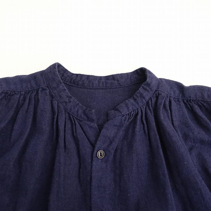 ネストローブ nest Robe *ラミーリネン起毛ギャザーワンピース 