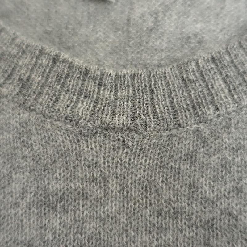 Private0204 カシミアニット　チャコールグレー プライベート0204 private 0204 *カシミヤクルーネックニット*2グレー