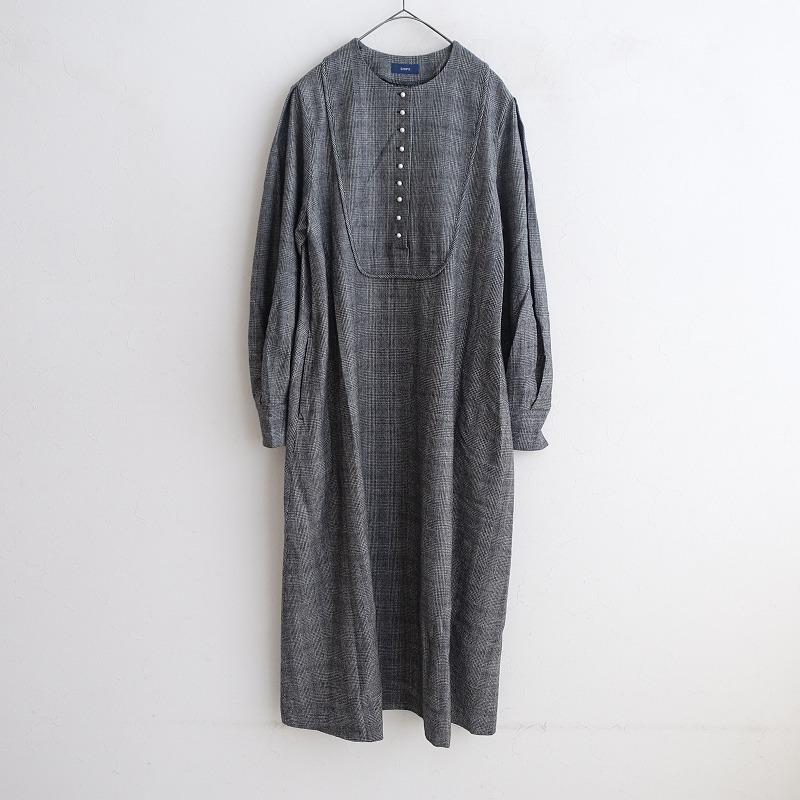 定価2.4万】シップス Ships *チェックビブヨークワンピース*38ウール