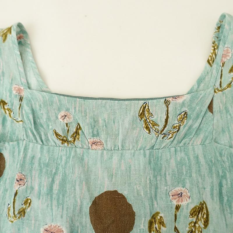 ミナペルホネン ダンデライオン リネンワンピース mina perhonen ミナペルホネン *dandelionリネンプリント