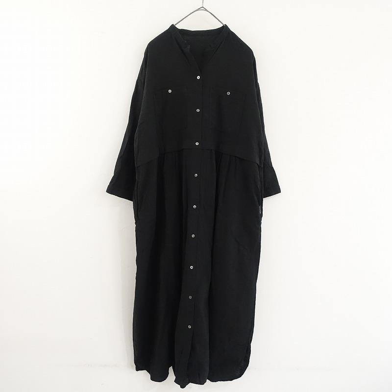 ネストローブ　ウールスキッパーシャツワンピース　長袖　ライトグレー　ゆったり nest Robe（ネストローブ） 【2023/定価2.9万】ネストローブ nest Robe