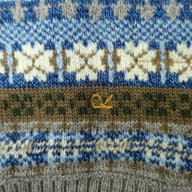 45R ノルディックジャガードの908ヘンリー ニット 45R（フォーティファイブアール） 【定価4.8万】45R *ノルディックジャ