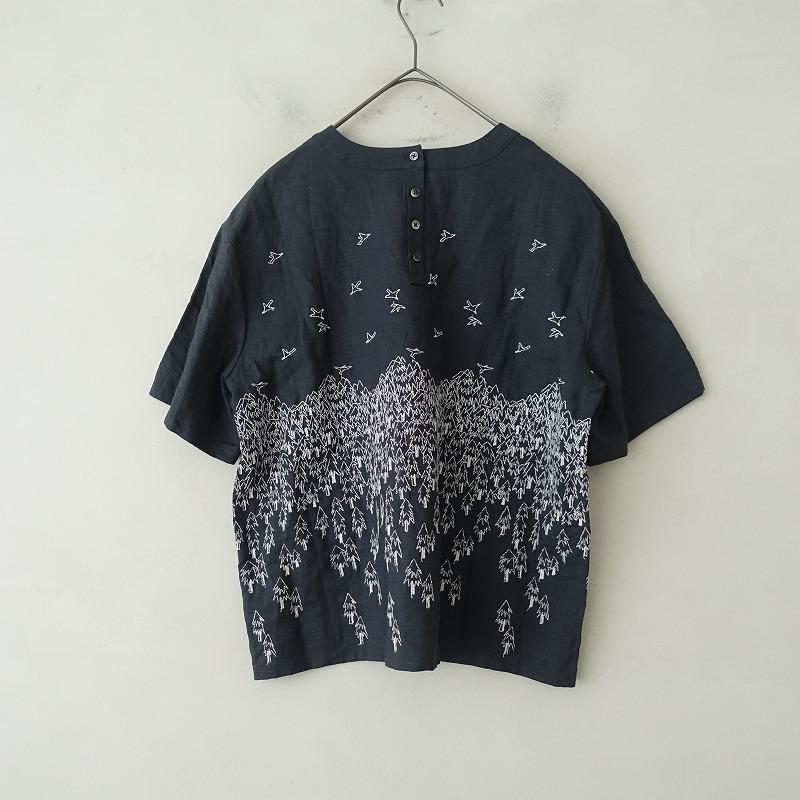 ミナペルホネンforest to birdリネンブラウスサイズ40未使用