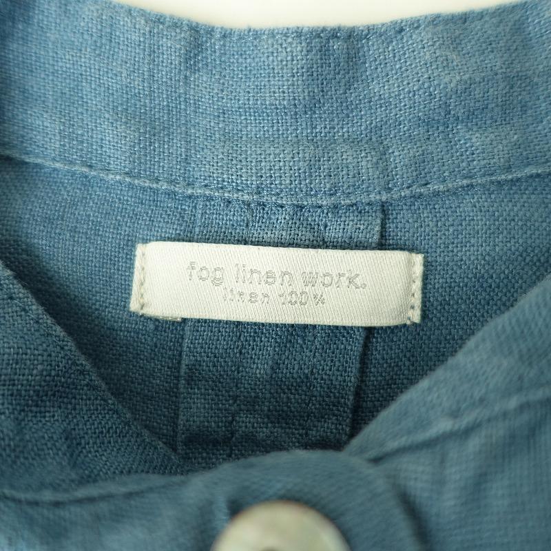 フォグリネンワーク fog linen work *リネンバンドカラーシャツ