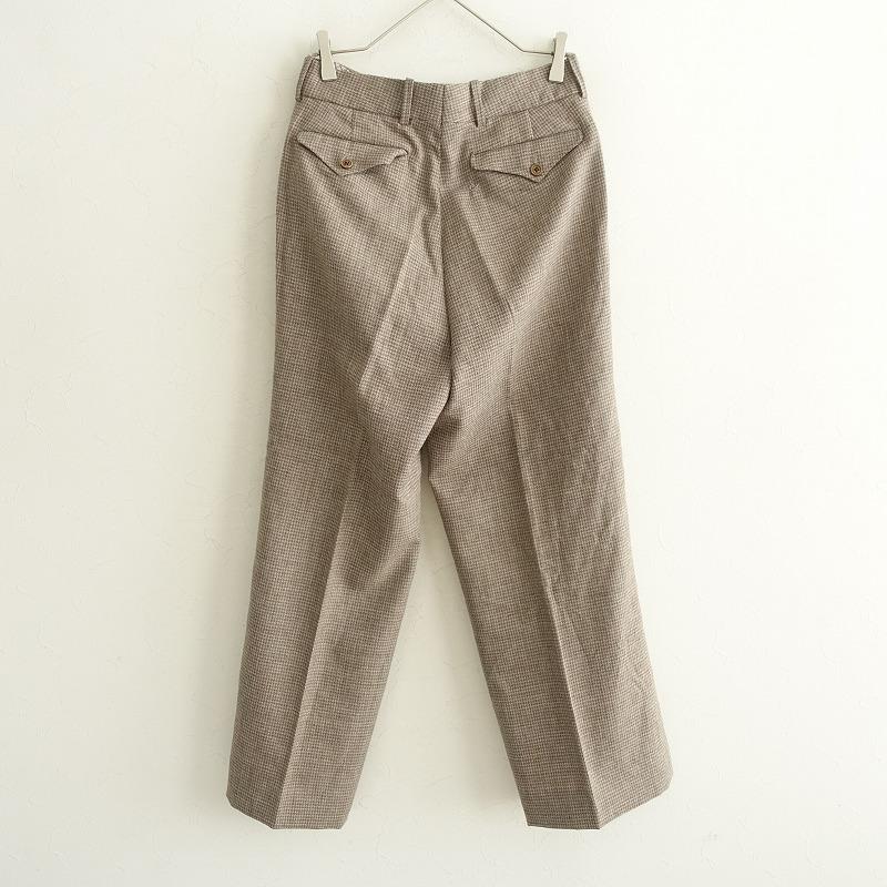 45R（フォーティファイブアール） *ウール千鳥格子スラックス*3モカ