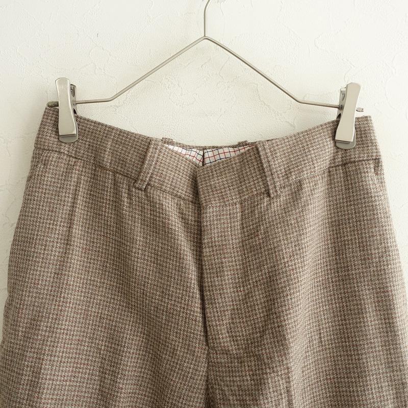 45R（フォーティファイブアール） *ウール千鳥格子スラックス*3モカ