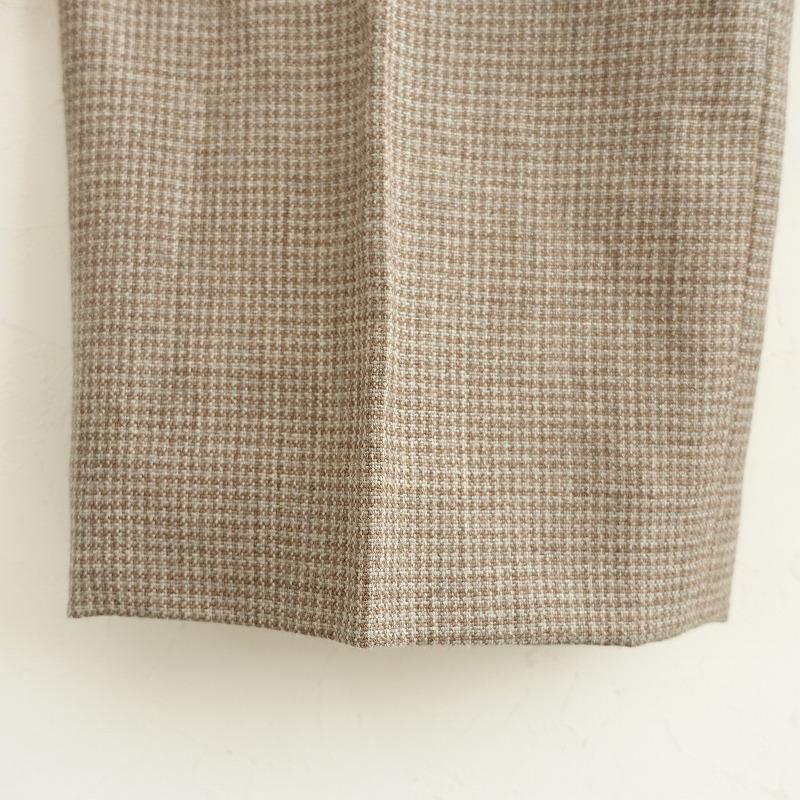 45R（フォーティファイブアール） *ウール千鳥格子スラックス*3モカ