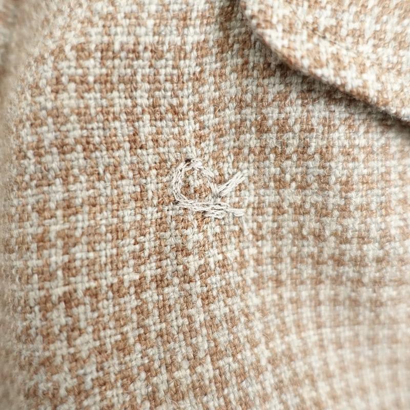 45R（フォーティファイブアール） *ウール千鳥格子スラックス*3モカ