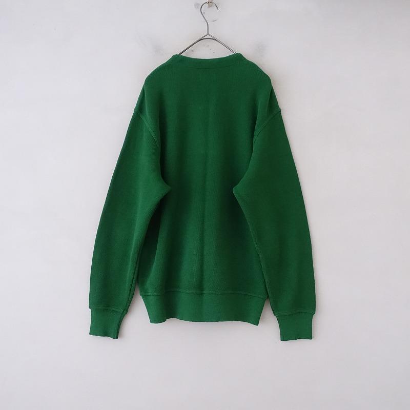 美品】ヨネトミ YONETOMI *ギマコットンVネックカーディガン*3グリーン