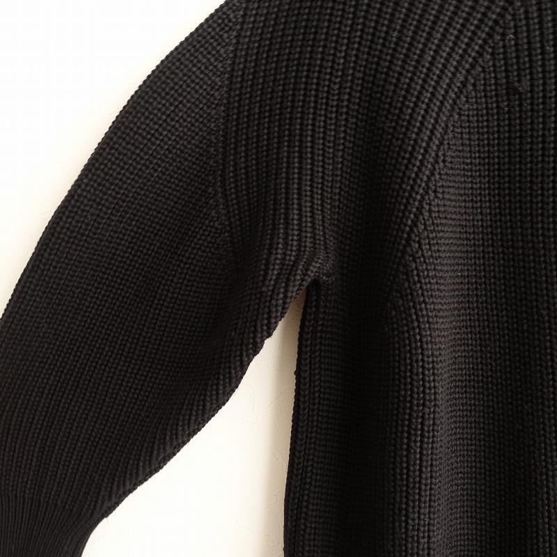 BATONER ウールリブニットセーター ブラック BATONER ブラック ニット