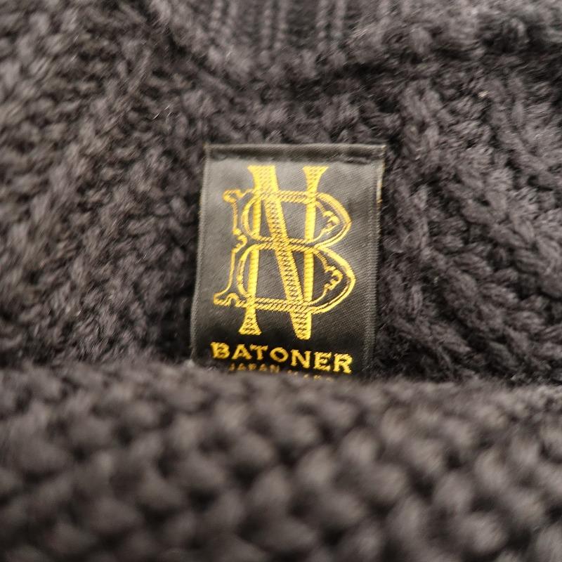 BATONER（バトナー） *タートルネックウールシグネチャーニットプル 