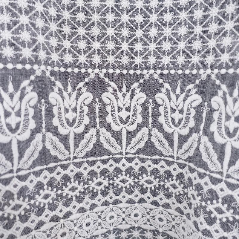 45R ダンガリー 花柄 刺繍 ブラウス R刺繍 45R（フォーティファイブアール） 【定価4.4万】45R *ダンガリーの