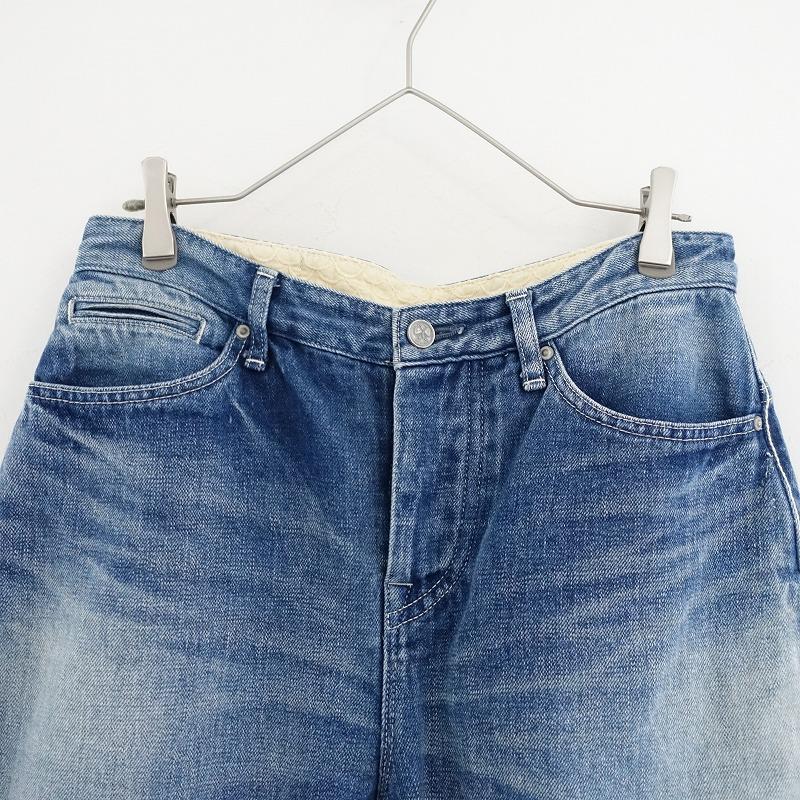 【美品】mina perhonen ミナペルホネン alwaysデニムパンツ38 mina perhonen（ミナペルホネン） *alwaysユーズド加工デニムパンツ*38
