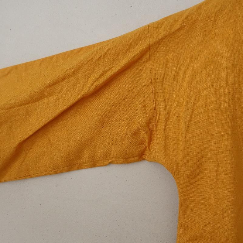 ワフ wafu *リネンボートネックプルオーバーブラウス*麻布帛A