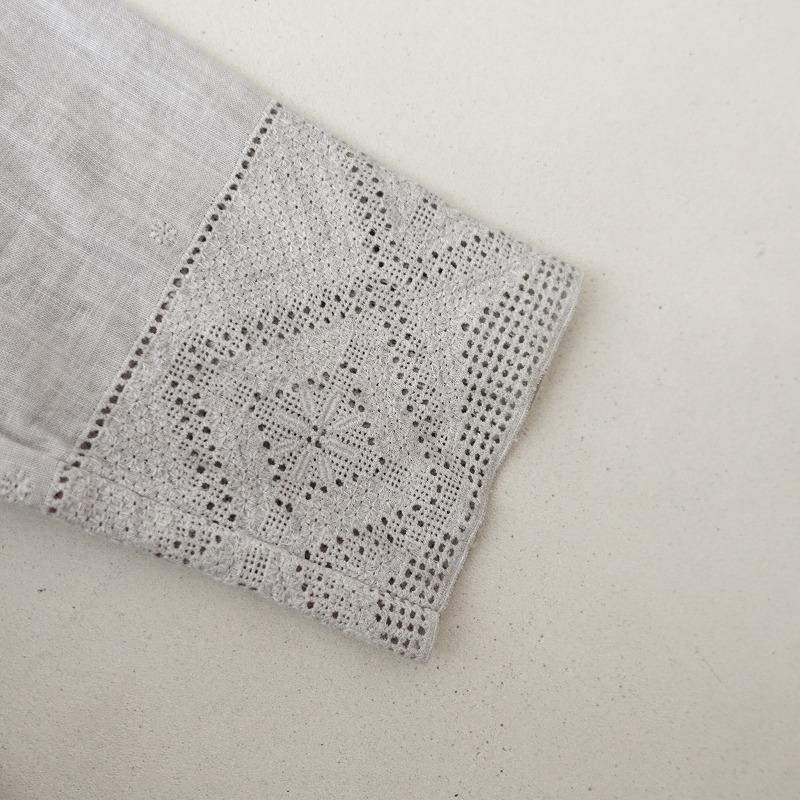 GASA ガサ 天然染め 刺繍 リネン ドレス ワンピース ベルト付き GASA ガサ 天然染め 刺繍 リネン ドレス ワンピース ベルト付き GASA