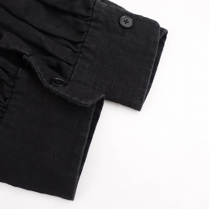ザニ―二 ZANINI with Arts&Science *タックワンピース*36墨黒リネン綿