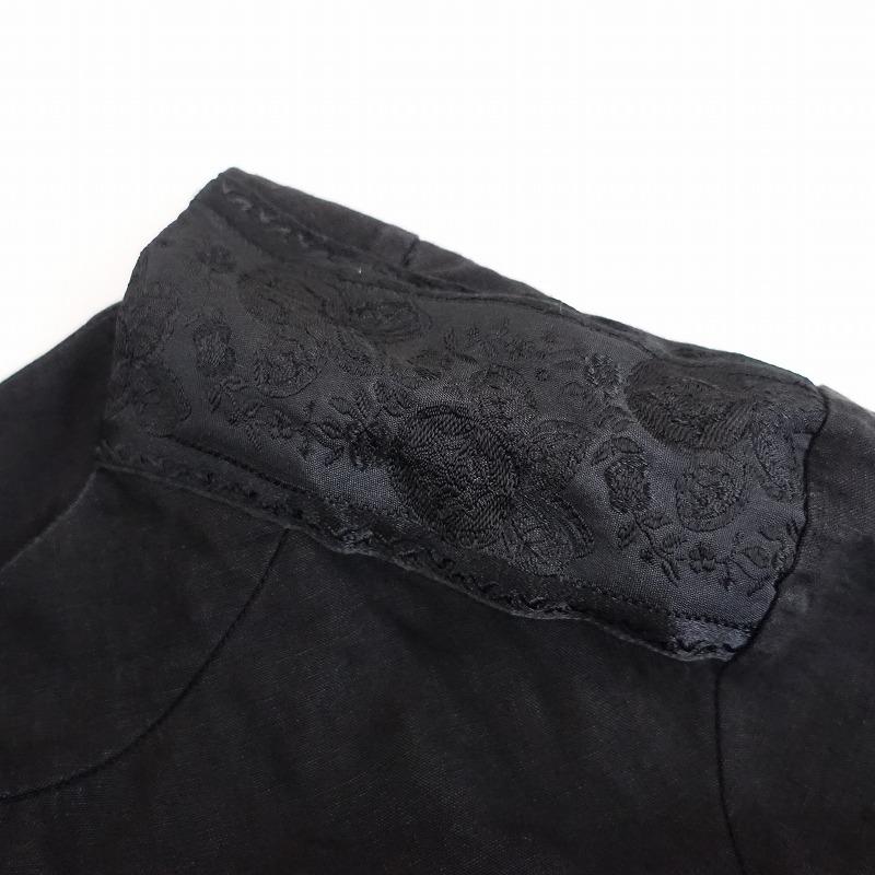 ザニ―二 ZANINI with Arts&Science *タックワンピース*36墨黒リネン綿