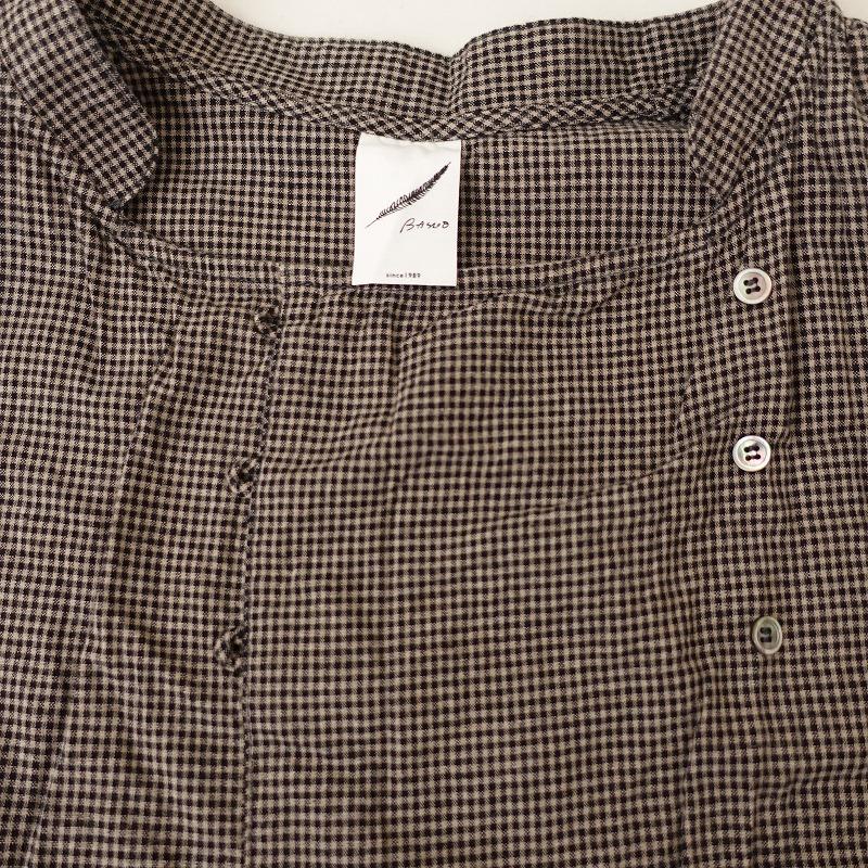 バスコ BASCO *コットンチェック胸元2WAYスモックワンピース*3スタンド