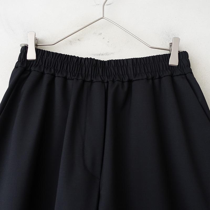 美品】ロエベ LOEWE *ウールクロップドトラウザーズ*Sブラックゴムプル