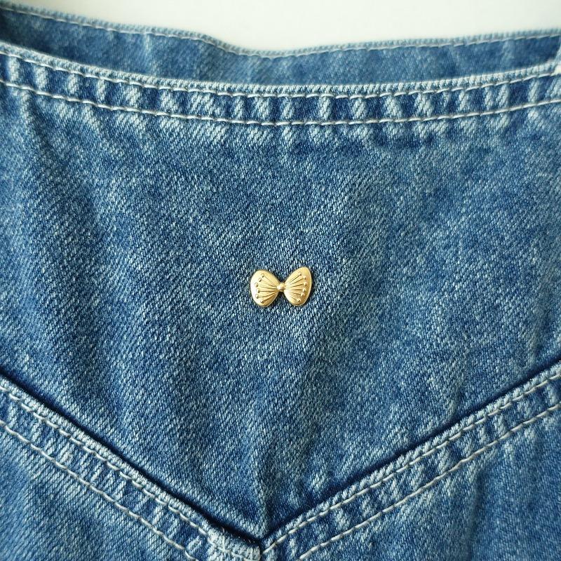 ミナペルホネン コットン リネン always オーバーオール 38 デニム mina perhonen always デニムオーバーオールドレス - ミナ