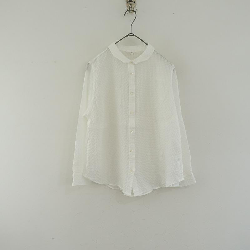 美品/定価2.5万】日々 小森縫製 *リネンコットンサッカーギンガム織り 