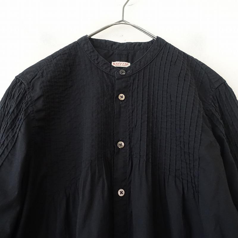KAPITAL（キャピタル） *ローンピンタックオキーフシャツ*XS/0ブラック 