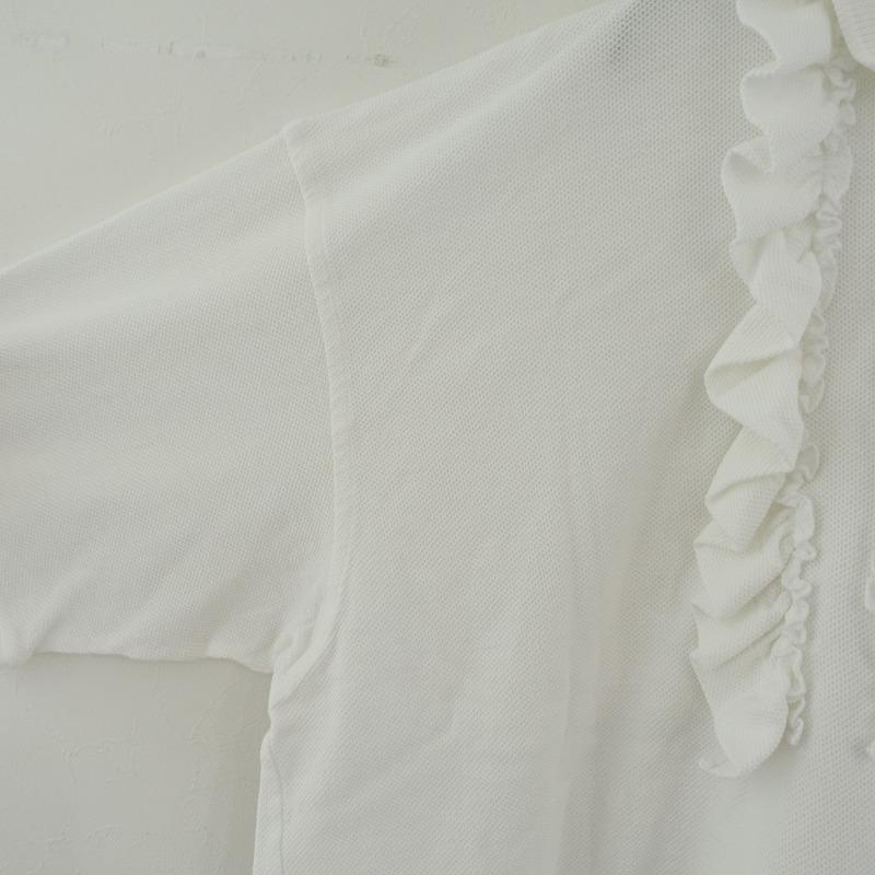 45R ハチノス カノコ 908 オーシャン ポロ 再び フリル ホワイト 45R（フォーティファイブアール） 【定価3.9万】45R *ハチノスカノコ