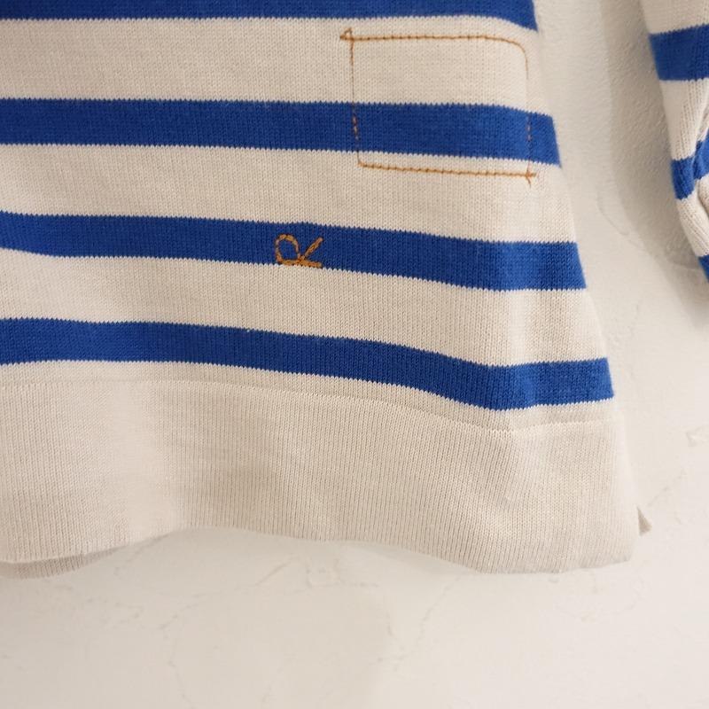 45R ニットソーのバスク四角ボートネック ¥38,500 ボーダーカットソー