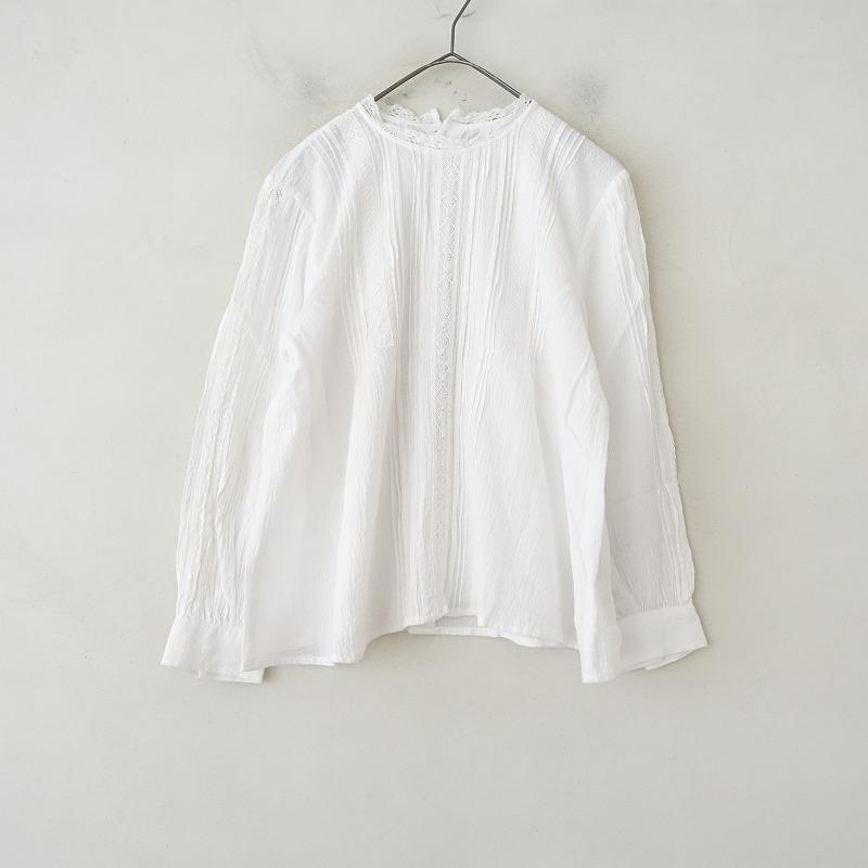 fig London ピンタックレースブラウス fig London ピンタックレースブラウス □レースピンタック使いブラウス