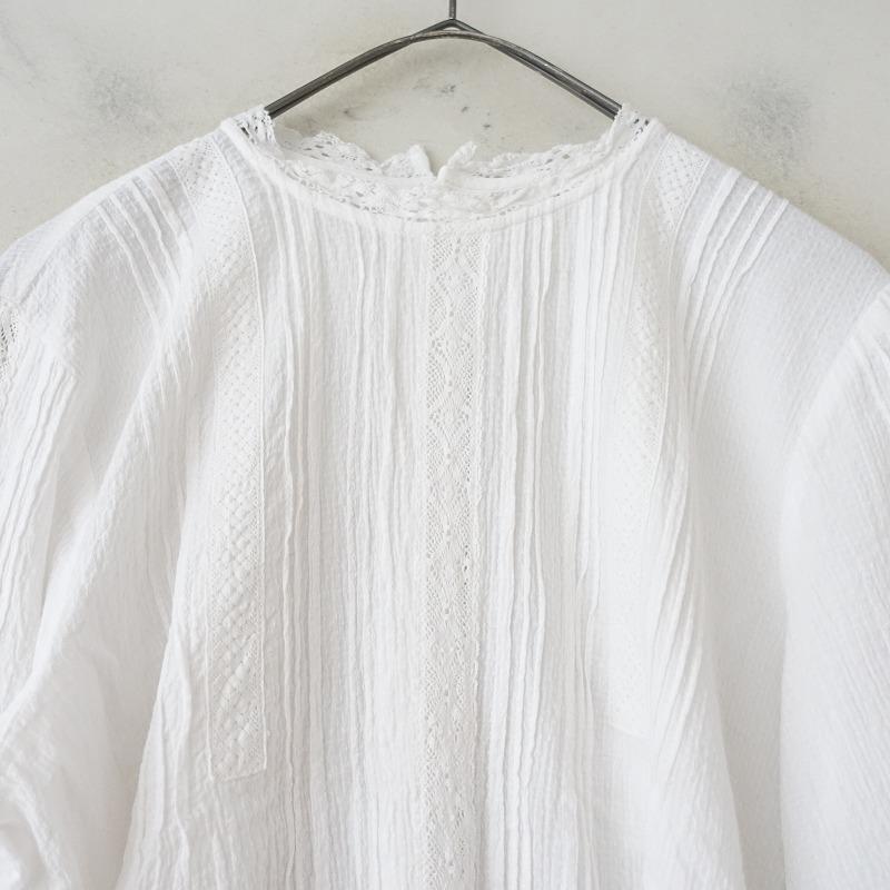 fig London（フィグロンドン） *ピンタックレース使いバックボタン 