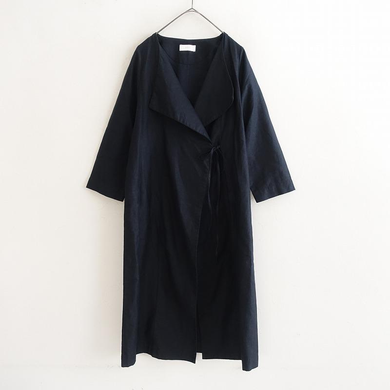 かぐれ kagure *コットンリネンカシュクールワンピース*F濃紺コート