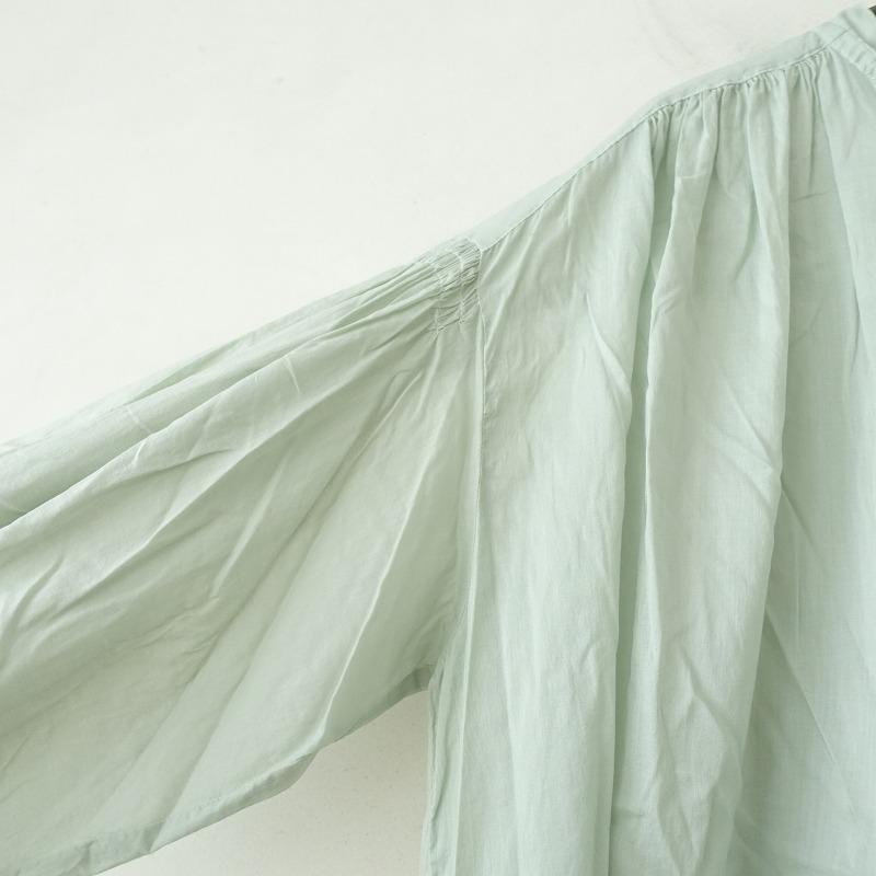 CLOTH&CROSS 【美品】クロス＆クロス *スキッパーネックコットンリボン